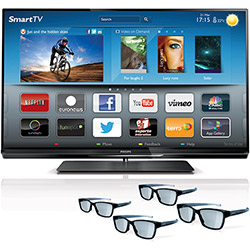Smart TV Plus 3D LED 42" Philips 42PFL7007 Full HD - 4 HDMI 3 USB DTVi 480Hz PMR 4 Óculos 3D é bom? Vale a pena?