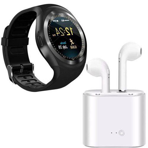 Smart Watch Relógio Inteligente Y1 Bluetooth com Fone Tws I7s é bom? Vale a pena?