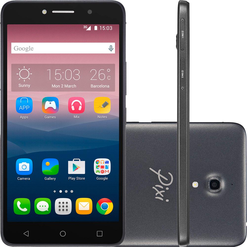 Smartphone Alcatel PIXI4 Dual Chip Android 5.1 Tela 6" Quad Core 8GB + 16GB (cartão SD) 3G Câmera 13MP Selfie 8MP Flash Frontal - Preto é bom? Vale a pena?