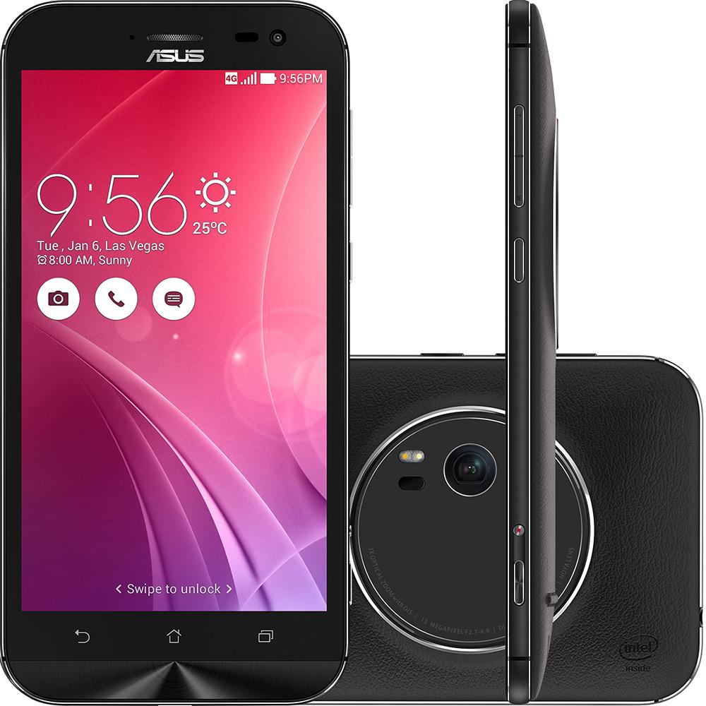 Smartphone Asus Zenfone Zoom Single Chip Android 5.0 Tela 5.5" Intel Atom Quad Core Z3560 32GB 4G Câmera 13MP - Preto é bom? Vale a pena?