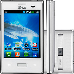 Smartphone LG E400f Optimus L3 Desbloqueado Vivo Branco Android 2.3 Câmera 3.2MP 3G Wi-Fi Memória Interna de 2GB GPS é bom? Vale a pena?