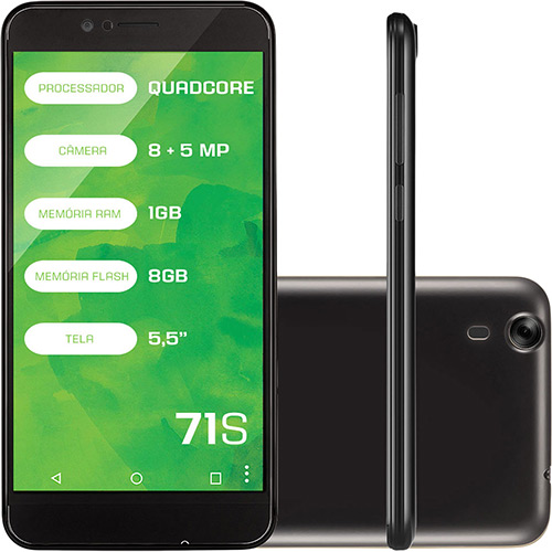 Smartphone Mirage 71s Dual Chip Android 5.1 Tela 5.5" Quad Core 8GB 3G Wi-Fi Câmera 8MP - Preto é bom? Vale a pena?