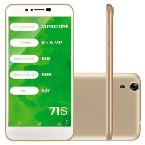 Smartphone Mirage 71s Dual Chip 3g Ram 1gb Tela 5.5 Câmera 8mp+5mp Android 5.1 Dourado é bom? Vale a pena?