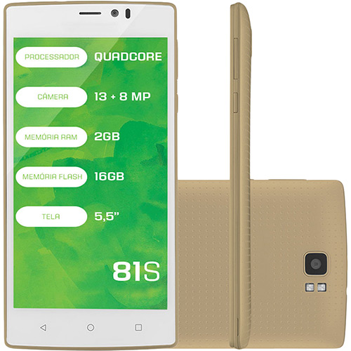Smartphone Mirage 81S Dual Chip Android 5.0 Tela 5.5" Quad-Core 16GB 4G Câmera 13MP - Dourado é bom? Vale a pena?