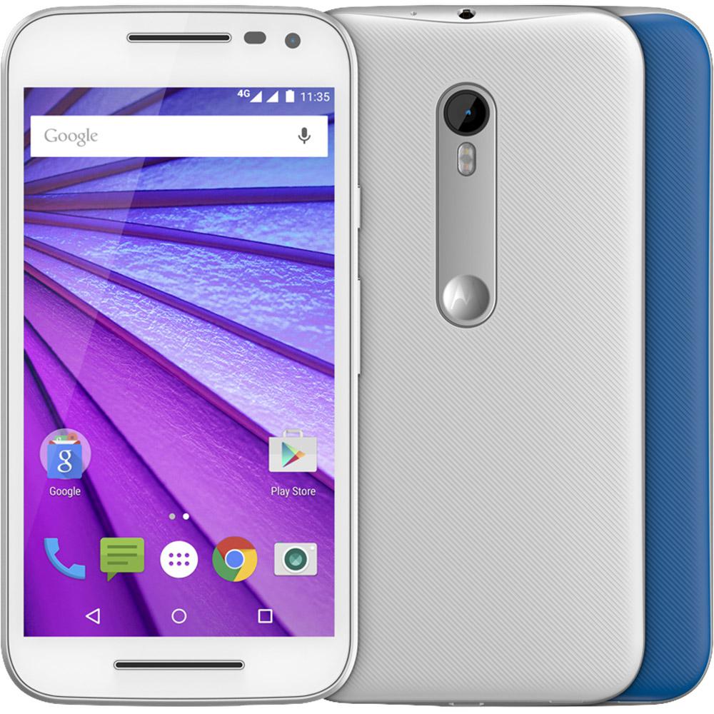 Smartphone Motorola Moto G (3ª Geração) Colors Dual Chip Android 5.1 Tela 5" 16GB 4G Câmera 13MP - Branco + 1 Capa Azul é bom? Vale a pena?