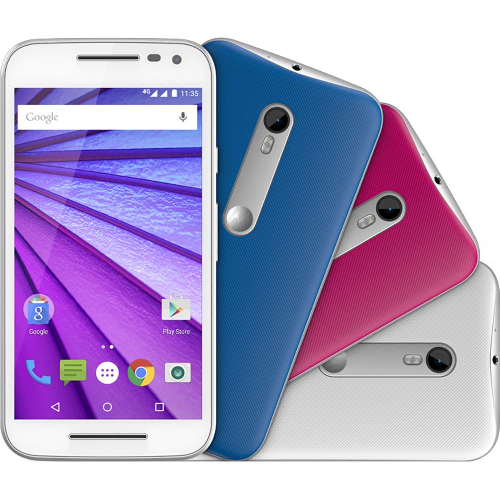 Smartphone Motorola Moto G (3ª Geração) Colors HDTV Dual Chip Android 5.1 Tela 5" 16GB 4G Câmera 13MP - Branco + 2 Capas é bom? Vale a pena?