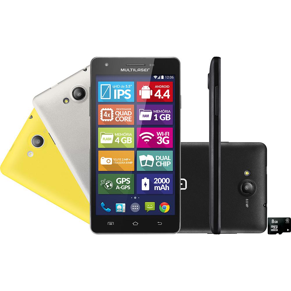 Smartphone Multilaser MS6 Colors Dual Chip Desbloqueado Android 4.4 Tela 5.5" 8GB 3G Wi-Fi Câmera 8MP - Preto é bom? Vale a pena?