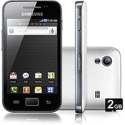 Smartphone Samsung Galaxy Ace Branco Desbloqueado - Android Câmera de 5MP 3G Wi-Fi GPS MP3 Player Rádio FM Bluetooth Cartão de Memória 2GB é bom? Vale a pena?