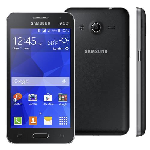 Smartphone Samsung Galaxy Core 2 Duos Preto com Tela 4.5", Dual Chip, Câmera de 5MP, 3G, Android 4.4 e Processador Quad Core 1.2 Ghz é bom? Vale a pena?