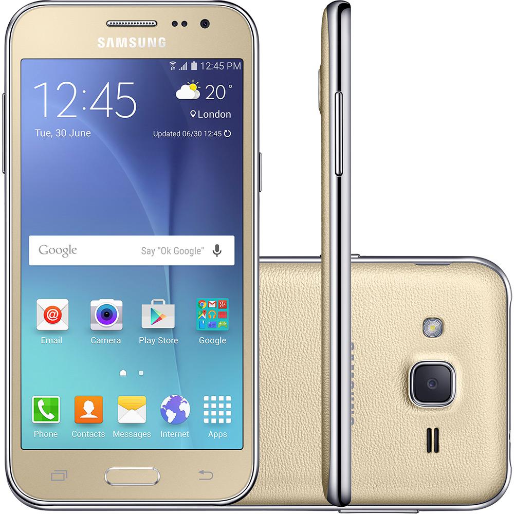 Smartphone Samsung Galaxy J2 Duos Dual Chip Android Tela 4.7" 8GB 4G Wi-Fi Câmera 5MP TV Digital - Dourado é bom? Vale a pena?