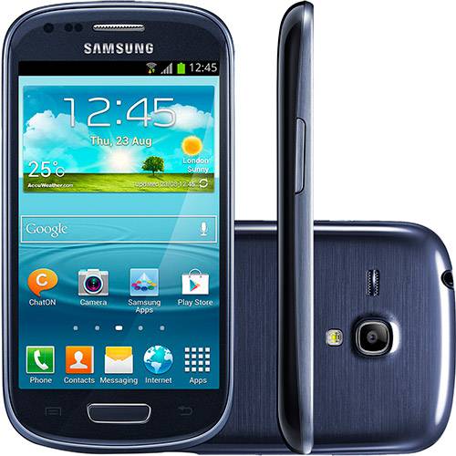 Smartphone Samsung Galaxy S III Mini Desbloqueado Vivo MetallicBlue Android Processador Dual Core 1Ghz Tela 4" Câmera 5MP 3G Wi-Fi Memória Interna 8GB é bom? Vale a pena?