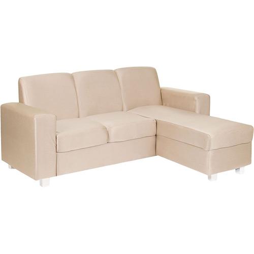 Sofá com Chaise 3 Lugares Aruja New Chenille pp Bege - at.home é bom? Vale a pena?
