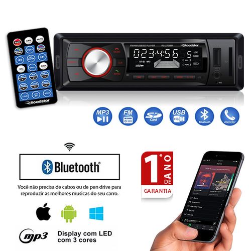 Som Automotivo Rádio AM FM MP3 Bluetooth SD Carregador + Controle Remoto RS-II709BR é bom? Vale a pena?