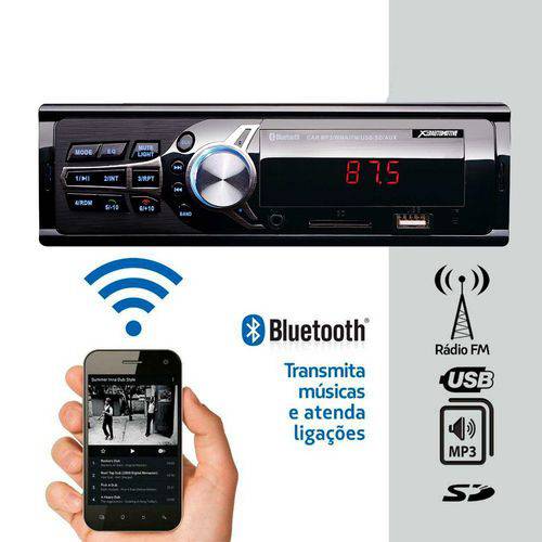 Som Automotivo Rádio Fm Mp3 Bluetooth USB SD 2RCA - Marca X3automotive é bom? Vale a pena?