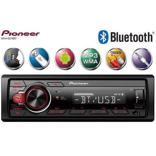 Som Automotivo Radio Mp3 para Carro Pioneer Mvh-s218bt Bluetooth USB Aux é bom? Vale a pena?