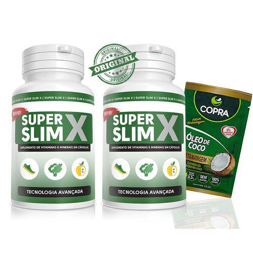 Super Slim X 2 Potes 60cps + Oleo de Coco 15 G é bom? Vale a pena?