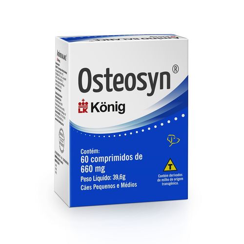 Suplemento Konig Osteosyn para Cães e Gatos - 60 Comprimidos - 660mg é bom? Vale a pena?