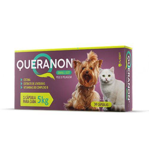 Suplemento Vitamínico Queranon Small Size para Cães e Gatos 30 Caps é bom? Vale a pena?