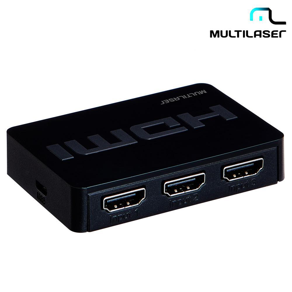 Switch Hdmi 3 Em 1 Com Controle Remoto Wi290 - Multilaser é bom? Vale a pena?