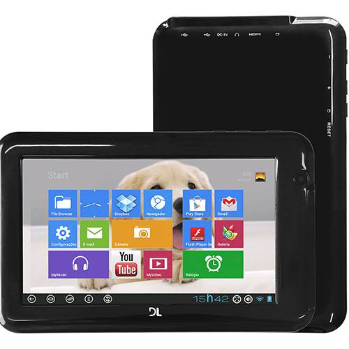 Tablet DL HD7 Plus com Android 4.0 Wi-Fi Tela 7" Touchscreen Preto e Memória Interna 4GB é bom? Vale a pena?
