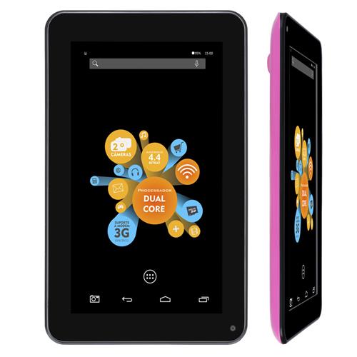 Tablet DL I-Style Plus com Tela de 7”, 8GB, 2 Câmeras, Wi-Fi, Suporte à Modem 3G, Android 4.4 e Processador Dual Core de 1,0GHZ - Pink é bom? Vale a pena?