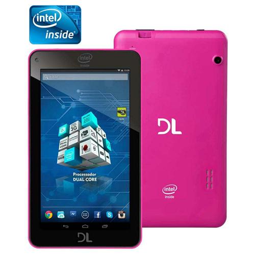 Tablet DL X-Pro Dual Pink com Tela 7”, 8GB, Wi-Fi, Duas câmeras Digitais Integradas, Android 4.4 e Processador Intel® Dual Core de 1.2GHz é bom? Vale a pena?