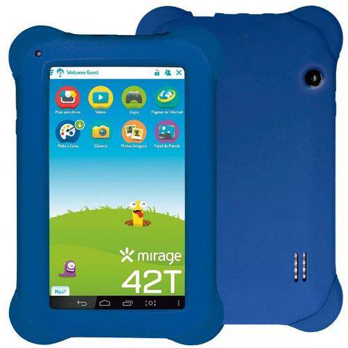 Tablet Infantil 7Pol Quad Core Dual Câmera 2MP + 1.3MP Android 4.4 Mirage 42T Azul é bom? Vale a pena?