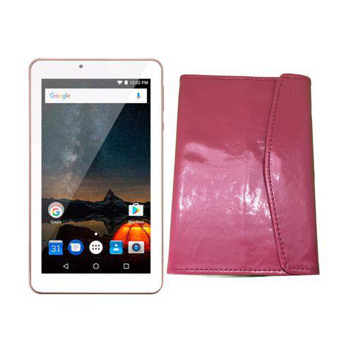 Tablet M7s Plus Rosa Ouro Nb275 Android 7.0 Multilaser Bluetooth com Capa Rosa é bom? Vale a pena?