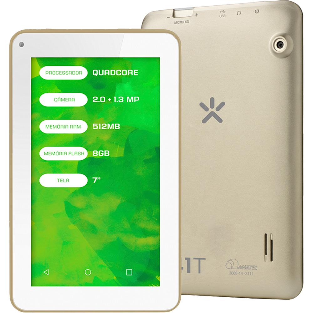 Tablet Mirage 41T Quadcore Dual Câmera 2MP +1,3MP Tela 7" 512MB Ram Android 4.4 Dourado e Branco é bom? Vale a pena?