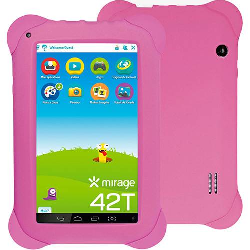 Tablet Mirage Infantil 42T 8GB Wi-Fi Tela 7" Android 4.4 Quad Core - Rosa é bom? Vale a pena?