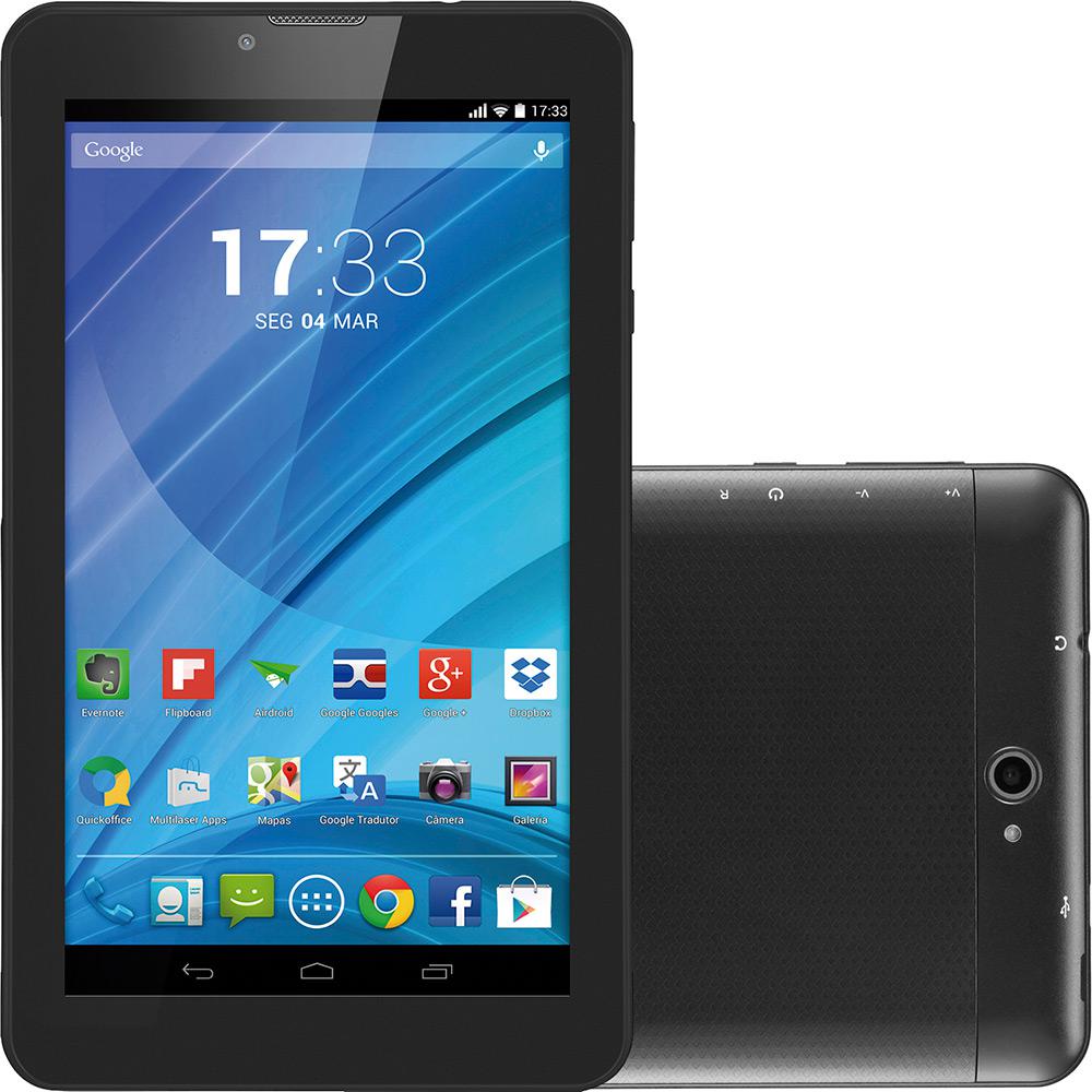 Tablet Multilaser M7 8MB Bluetooth + 3G Tela 7" Android 4.4 Quad Core - Preto é bom? Vale a pena?