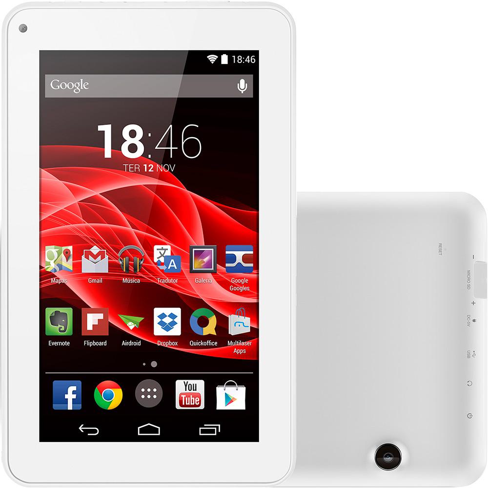 Tablet Multilaser M7S 8GB Wi-Fi Tela 7" Android 4.4 Quad Core - Branco é bom? Vale a pena?