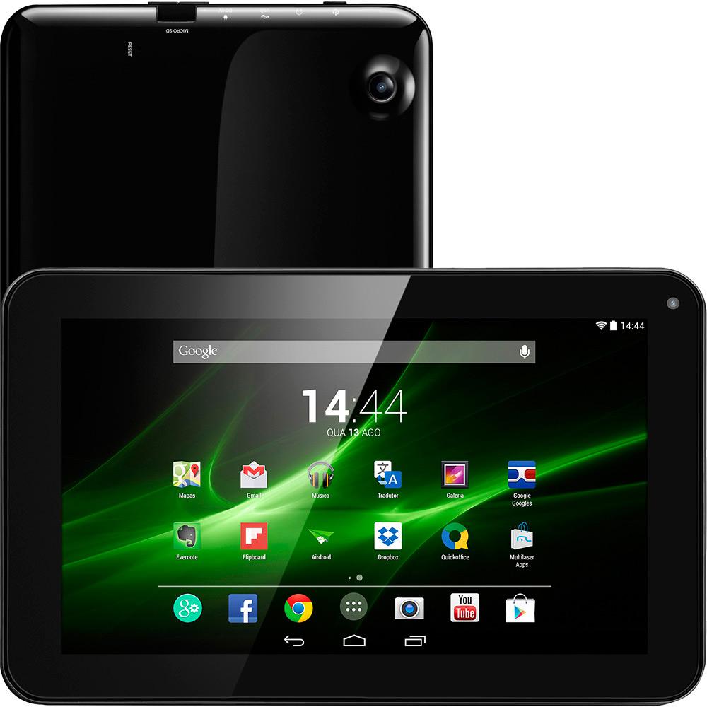 Tablet Multilaser M9 NB172 Quad Core 8GB Tela 9" Android 4.4 - Preto é bom? Vale a pena?