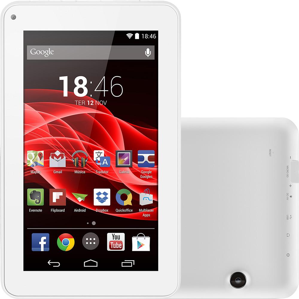 Tablet Multilaser ML Supra 8GB Wi-Fi Tela 7" Android 4.4 Quad Core - Branco é bom? Vale a pena?