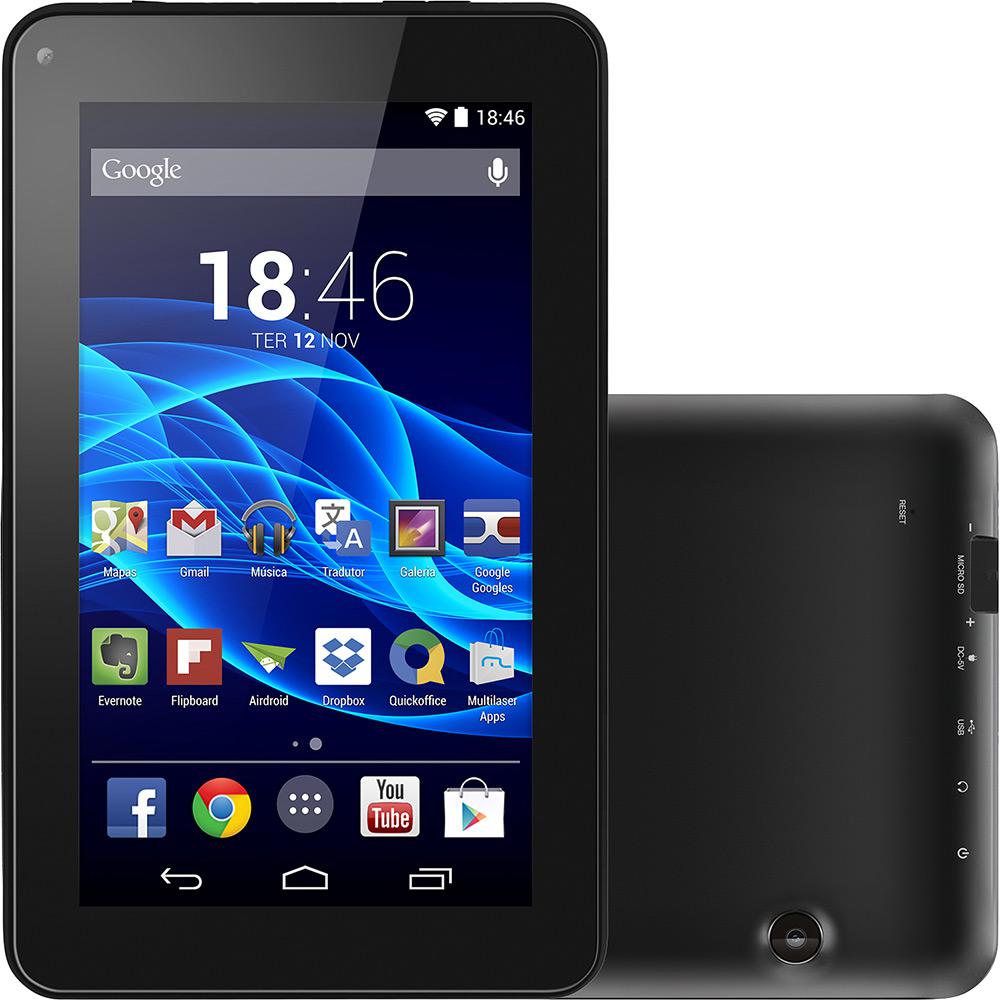 Tablet Multilaser ML Supra 8GB Wi-Fi Tela 7" Android 4.4 Quad Core - Preto é bom? Vale a pena?