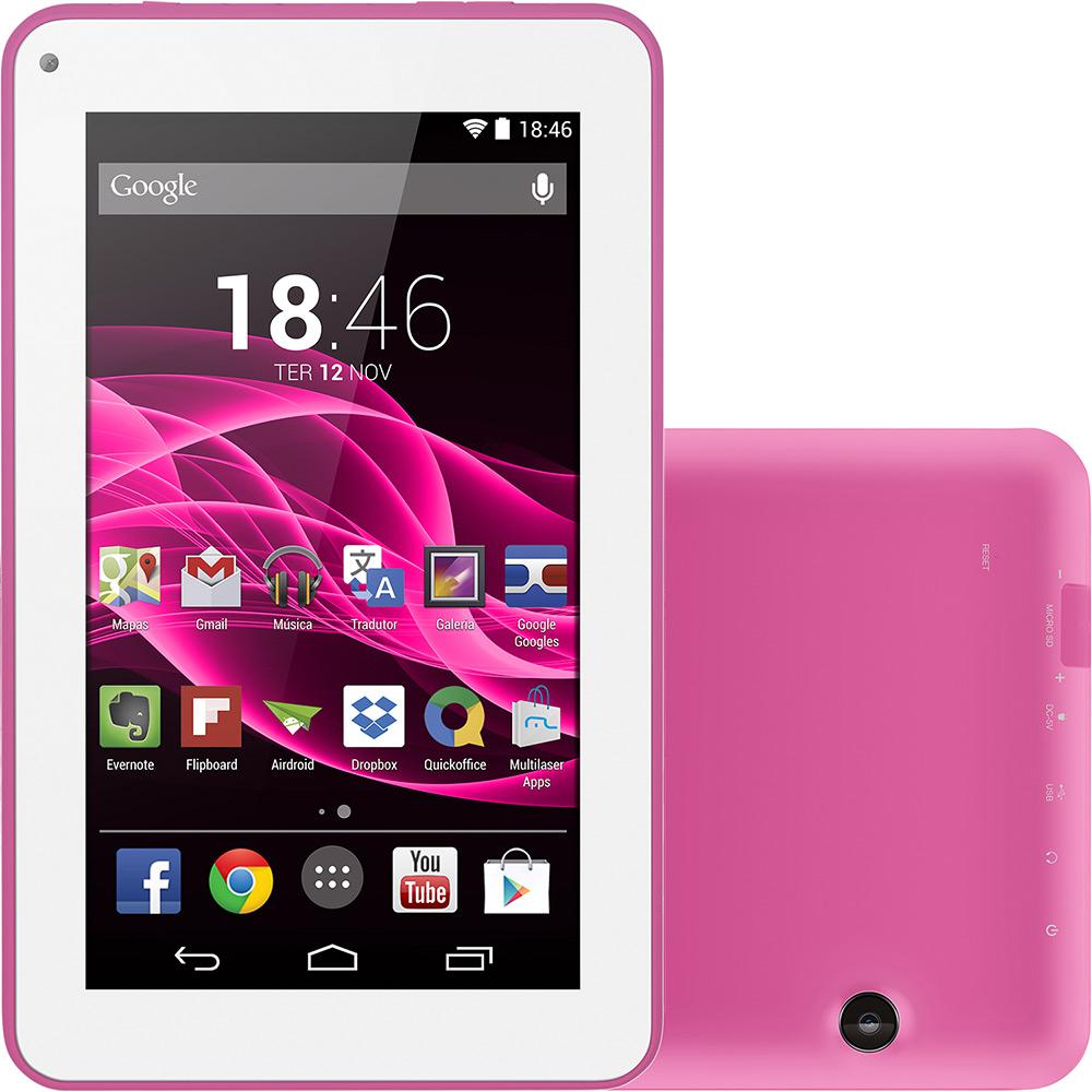 Tablet Multilaser ML Supra 8GB Wi-Fi Tela 7" Android 4.4 Quad Core - Rosa é bom? Vale a pena?