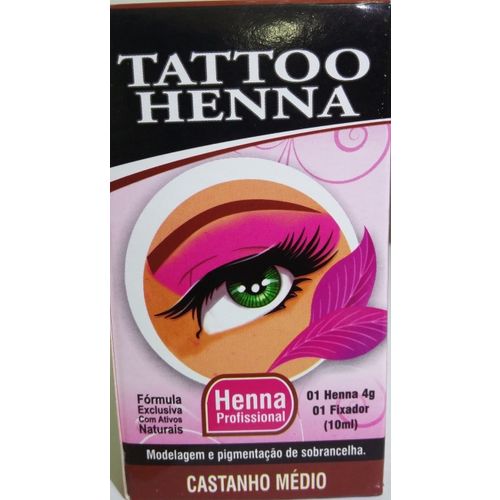 Tattoo Henna para Sobrancelhas Castanho Médio é bom? Vale a pena?