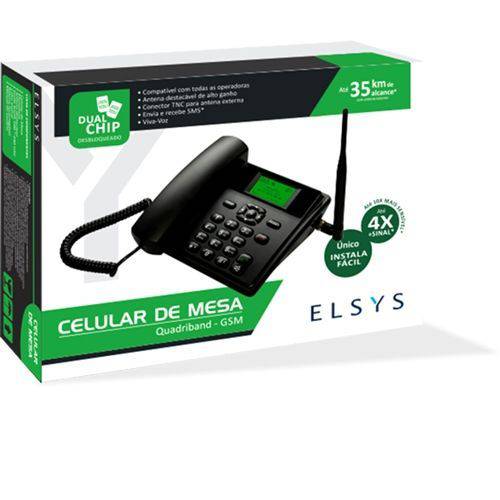 Telefone Celular de Mesa Quadband Gsm Epfs11 Dual Chip Elsys é bom? Vale a pena?