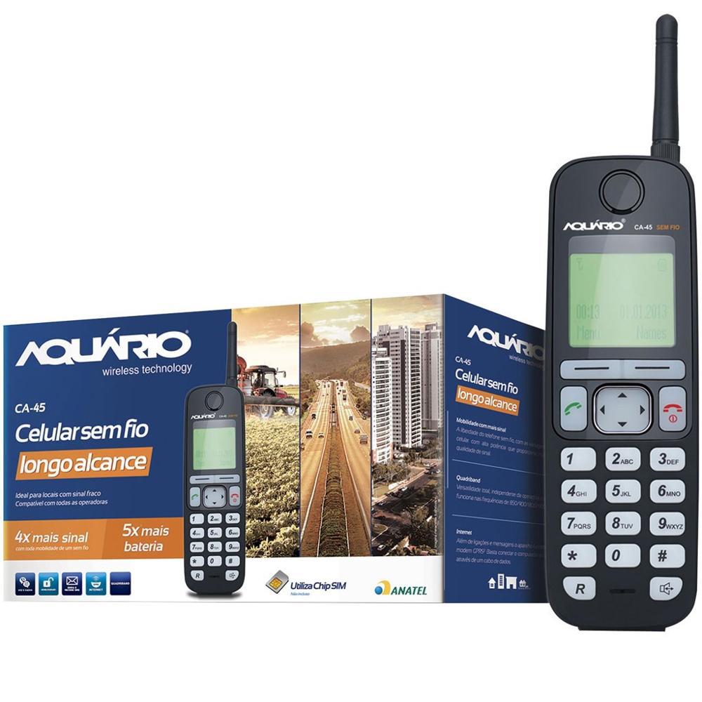Telefone Celular Rural Sem Fio Aquário Ca-45 Preto - Quadriband, Bateria De Longa Duração é bom? Vale a pena?