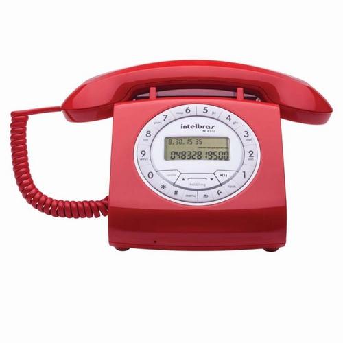 Telefone Com Fio Intelbras Retrô Tc8312 Com Viva Voz E Identificação De Chamadas - Vermelho é bom? Vale a pena?