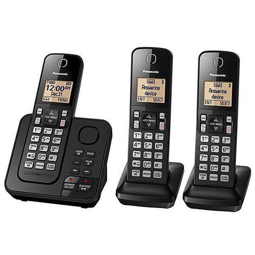 Telefone Panasonic Tgc363 Sem Fio/ 3 Aparelhos/ Bina/ Atendedor de Chamadas - Preto é bom? Vale a pena?