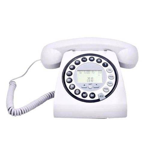 Telefone Retrô Vintage Antigo com Identificador de Chamadas Cor Branco é bom? Vale a pena?