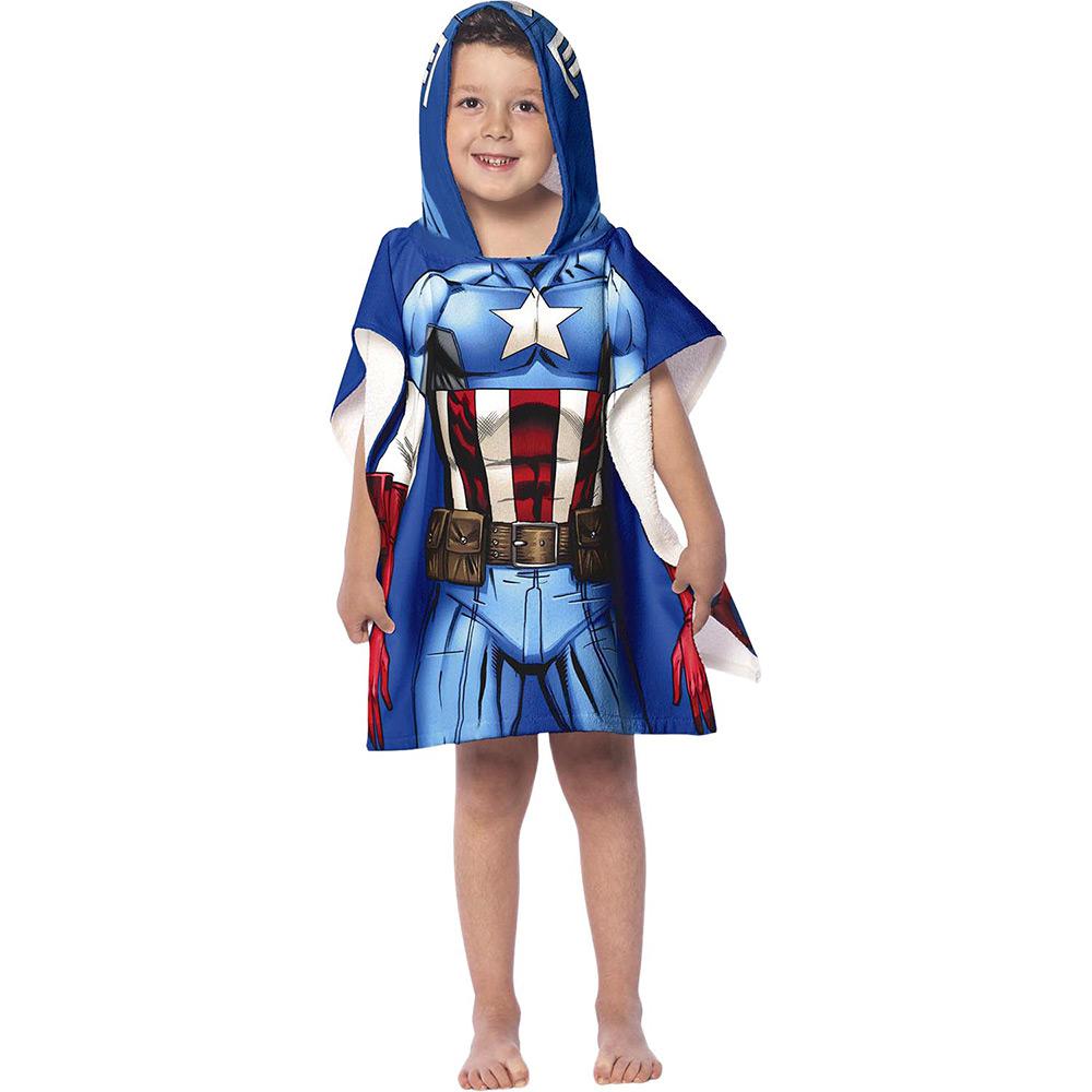 Toalha de Banho Infantil Capitão América Poncho com Capuz Azul - Lepper é bom? Vale a pena?