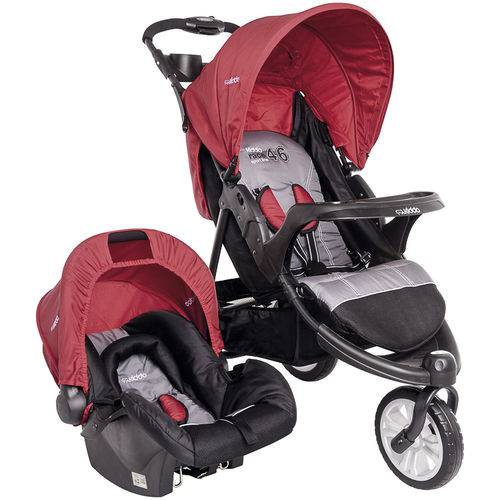 Travel System - Carrinho de Bebê Fox com Bebê Conforto - Cinza com Vermelho é bom? Vale a pena?