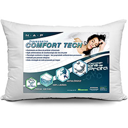 Travesseiro Antialérgico Comfort Tech C/ Tecnologia de Íons de Prata - Capa 100% Algodão - Percal 180 Fios - Nap  é bom? Vale a pena?