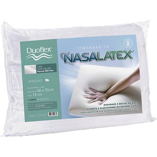 Travesseiro Nasalatex 50x70cm 14cm de Altura - Duoflex é bom? Vale a pena?