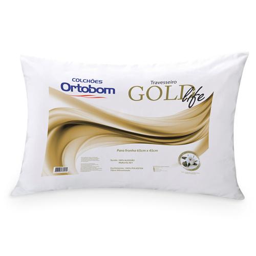 Travesseiro Ortobom Gold Life em Malha Penteada com Enchimento em Fibra Poliéster 65 x 45 cm - Branco é bom? Vale a pena?