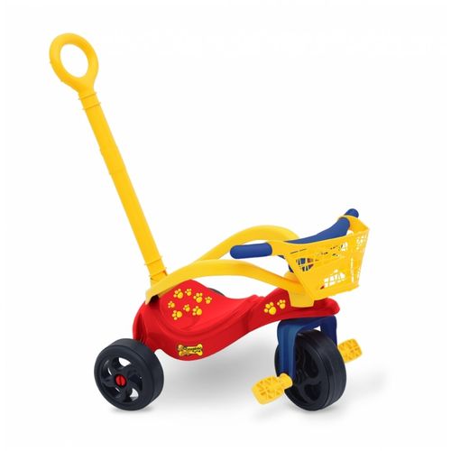 Triciclo Infantil com Empurrador, Proteção e Cestinha Cachorrinho Vermelho Xalingo Brinquedos é bom? Vale a pena?