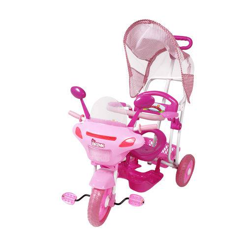 Triciclo Infantil 2 em 1 C/Toldo Luzes Música Rosa Bel Brink é bom? Vale a pena?
