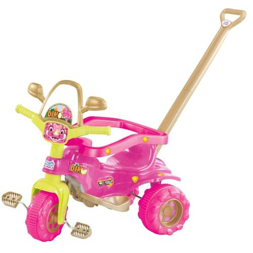 Triciclo Infantil Tico Tico Dino Pink Motoca Adesivo e Acessórios Haste é bom? Vale a pena?